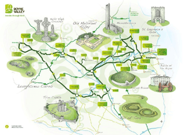 Map of Heritage Sites in the Boyne Valley