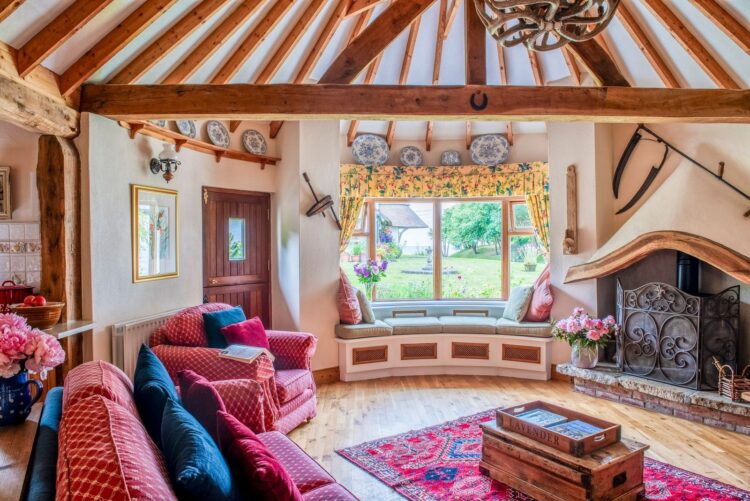 Little Orchard Cottage open plan sitting room 