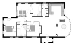 Thatcher’s Rest Cottage Floorplan of Thatcher's Rest