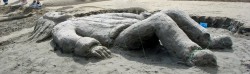 Gulliver sandcastle on Bettystown Beach