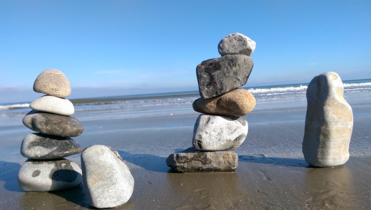 Rock Towers on Bettystown Beach