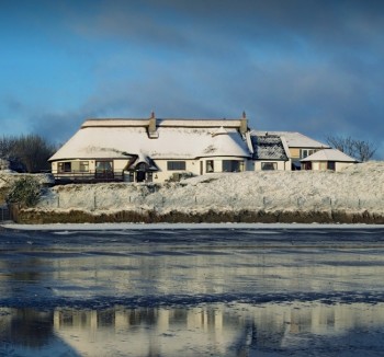 The Cottages, dusted with snow