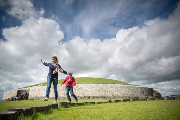 Children playing at Newgrange