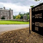 Slane Distillery with sign